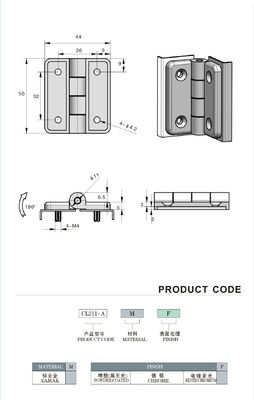 Size 40mm Zinc Alloy Hinges Rotation External Cabinet Hinge